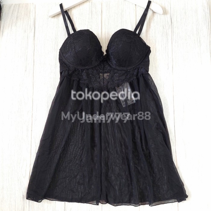 TERJAMIN H&M LINGERI BLACK PUSH UP DRESS TIDUR SEXY (victoria secret lasenza hm