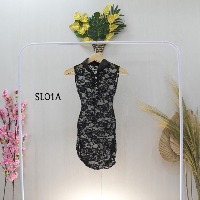 OBRAL Sexy Lingerie Chongsam Babydoll Dress Sleep Wear Lace Baju Tidur SL01A