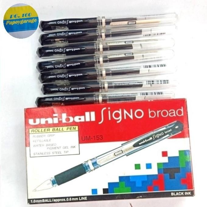 

Pulpen Uniball Signo Broad UM-153 hitam (Lusin)
