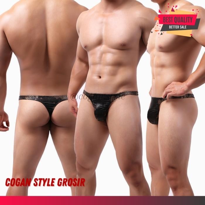 METALIC MEN THONG PRIA CELANA DALAM THONG PRI