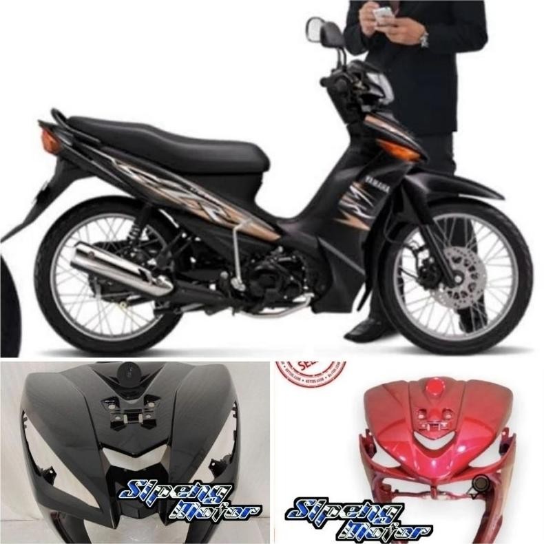 gh-56 PANEL TAMENG DADA DEPAN BODY DEPAN DASI DEPAN YAMAHA VEGA ZR WARNA HITAM MERAH 2008 2009 2010 