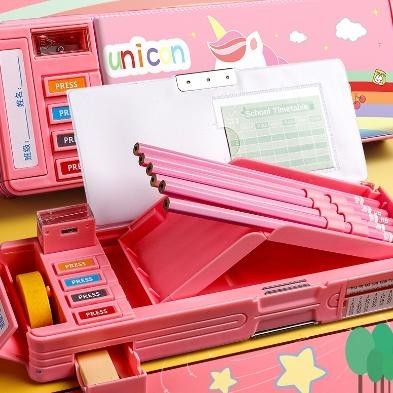 

Xd27 Kotak Pensil Alat Tulis / Kotak Pensil Pola Kartun Rautan Kapasitas / Tempat Pensil Dua Lapis Bahan Plastik Multifungsi Promo Gila