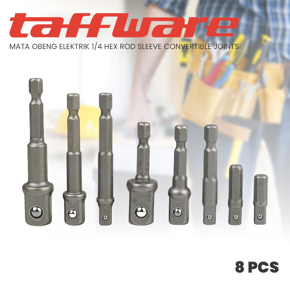 Mata Obeng Elektrik 1/4 Hex Rod Sleeve Convertible Joints 8 PCS