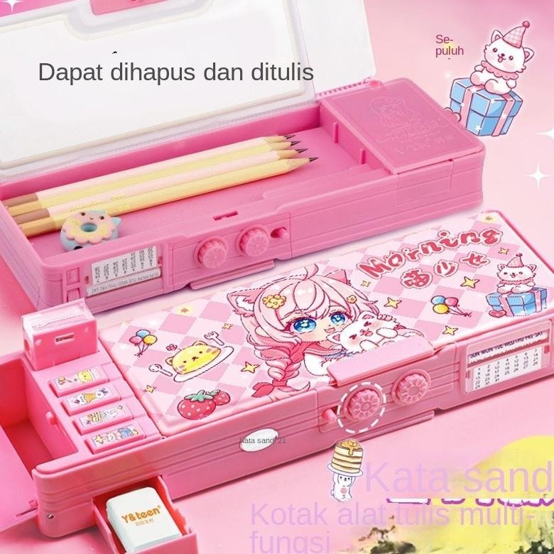 

Gb29 Kotak Alat Tulis Gadis Kotak Pensil Kata Sandi Multi-Fungsi Wanita Yang Cocok Untuk Siswa Kelas 1-3 Tk Best Seller