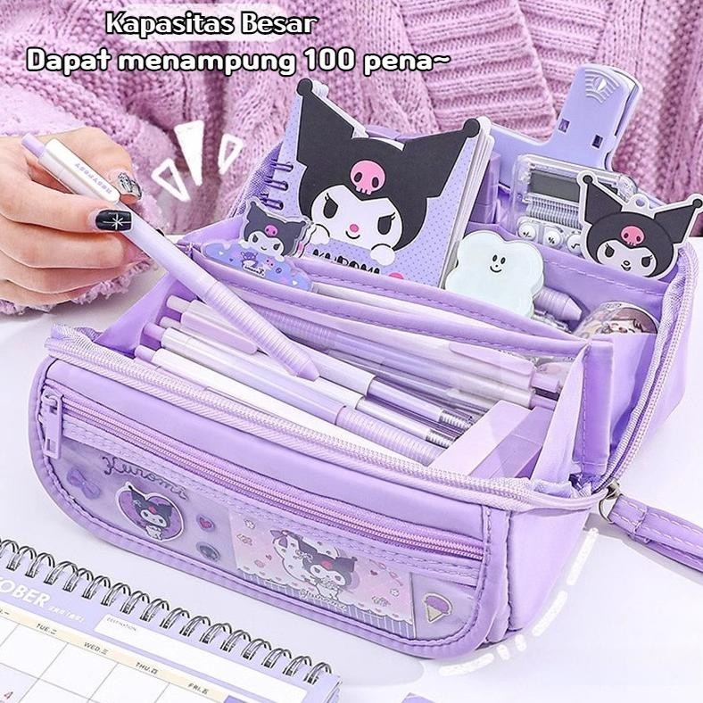 

Fuz-611 CodSanrio Tempat Pensil Cinnamoroll Melody Kuromi Penyimpanan Alat Tulis Siswa Perlengkapan Sekolah Ins Kawaii Hadiah Lucu Diskon Toko