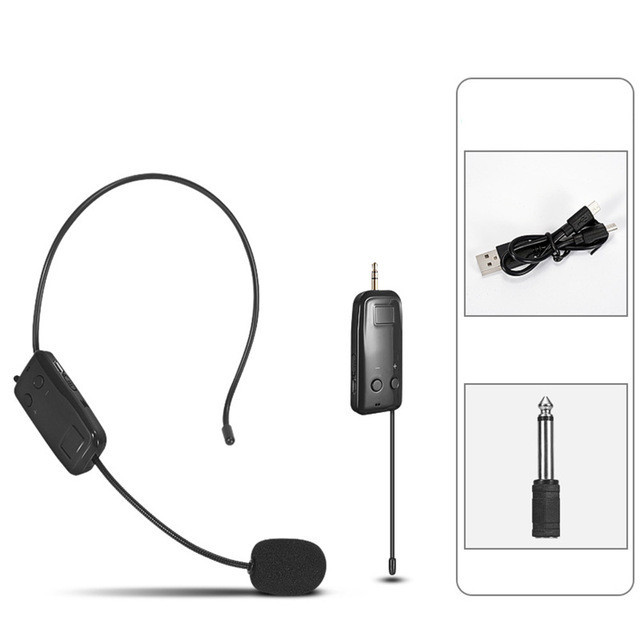 MC- Erilles Wireless Microphone 2.4G Headset 300mAh with Receiver - E66 / Mikrofon / Mic / Mikrofon 