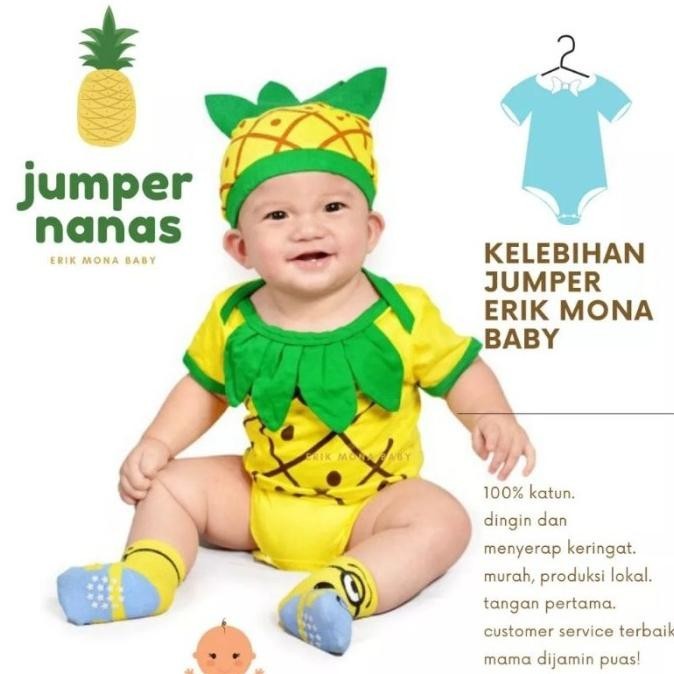 Baju Bayi Nanas || Nanas Lucu || Baju Bayi Kter S002