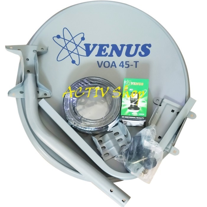 Terbaru Paket Parabola Mini / Ninmedia Venus Voa 45Cm + Lnb Union + Kabel 15M Promo Terlaris
