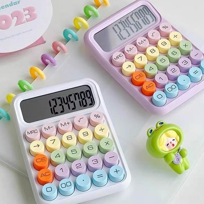 

COD kalkulator korea dopamin warna pastel lucu 12 digit tombol mekanik kalkulator kawaii sekolah kantor peralatan alat tulis kantor pink kuning biru kawai hadiah cewek saku kue meja kecil mini portable rt-87