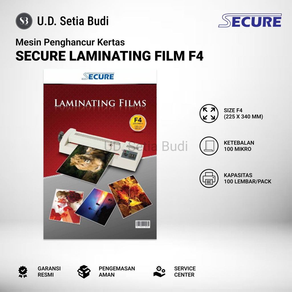 

Plastik Laminating Secure F4 Laminating Film Secure F4