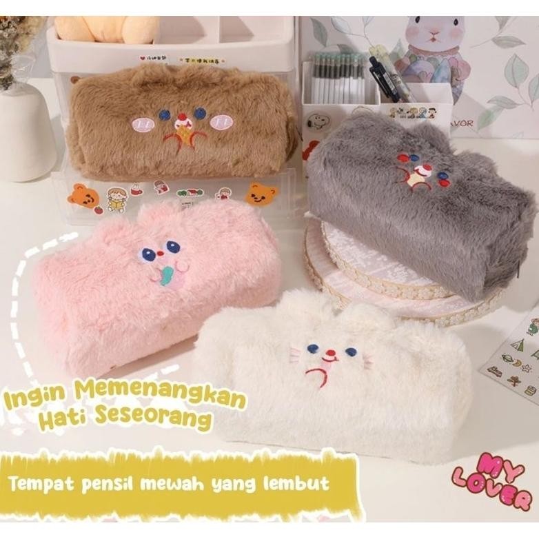 

Original Tempat Pensil Bulu Soft Cute Tas Pensil Pouch Kosmetik Makeup Mma-1318