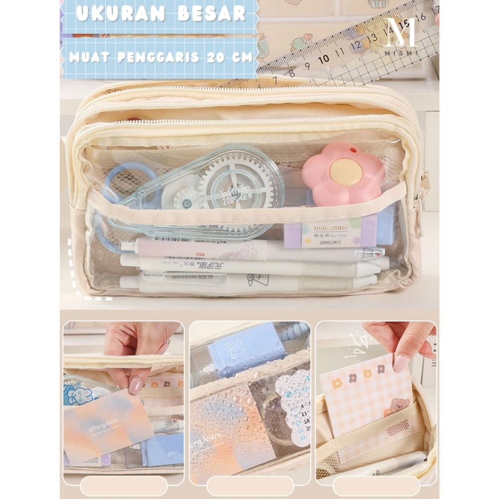 

Siap Kirim Mismi Hema Pencil Case Dual Slot Kapasitas Besar Tempat Pensil Sekolah Stylish - Pc5H Tre-57