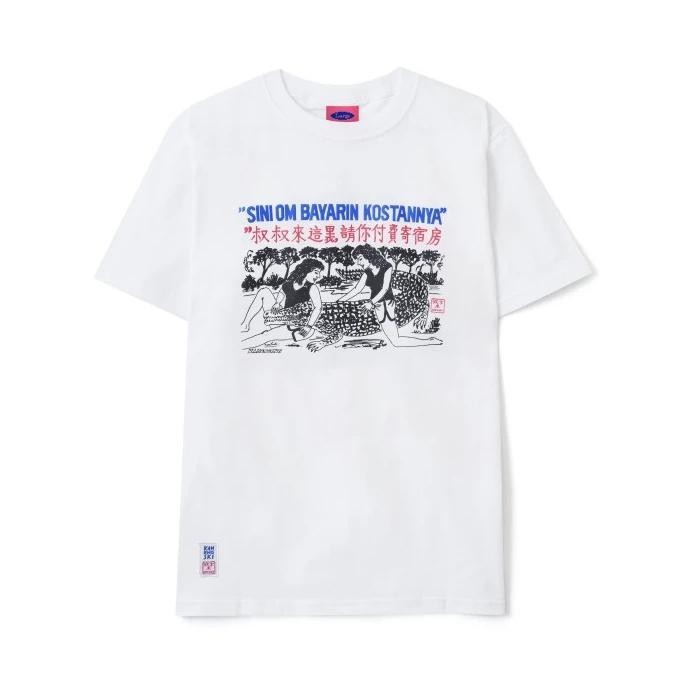 Viral Kaos Kamengski X Seni Kanji Buaya Short T-Shirt Premium Pria Wanita Terbaru