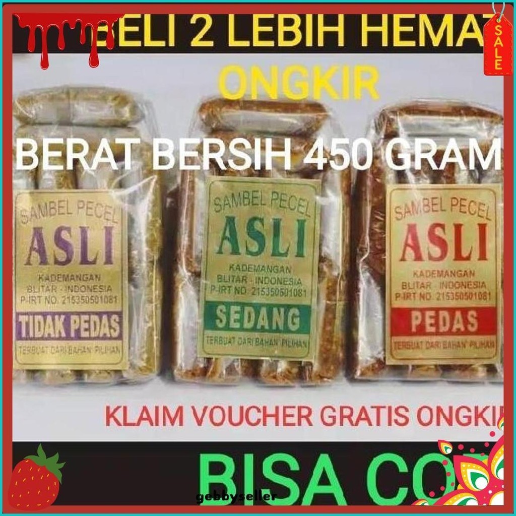 

Sambel Pecel Asli Blitar / Sambal Pecel Asli 450 Gram (Cod)