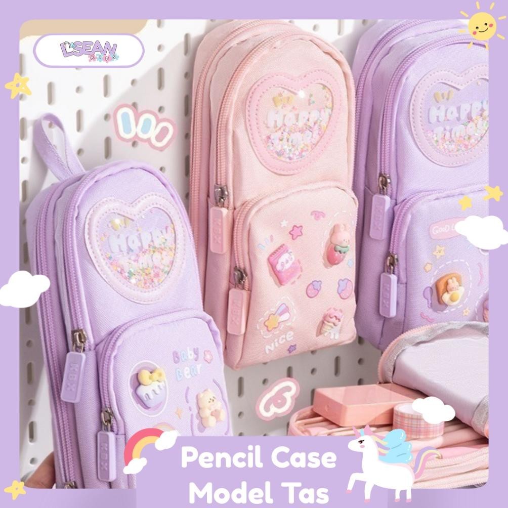

Flash Sale Pencil Case Hiasan Glitter Karakter 3D Model Tas Lucu Korea Kapasitas Besar Murah