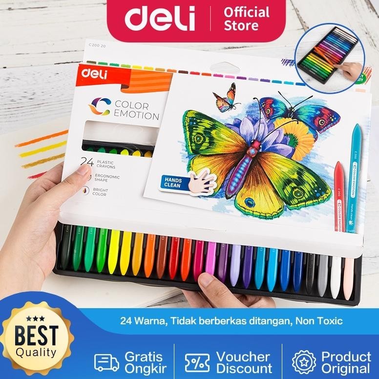 

Promo Deli Krayon Plastic 12/18/24 Warna Cerah Bentuk Segitiga Ergonomis Tidak Beracun Ec20000 8.8