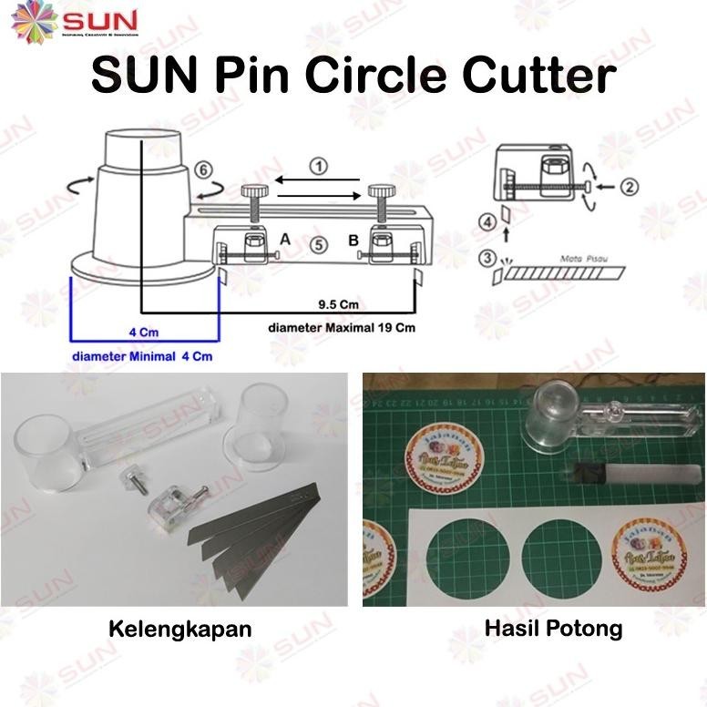 

Spesial Circle Cutter Premium 4 Cm - 19 Cm Pisau Alat Potong Kertas Sticker Bulat / Lingkaran / Bundar Kualitas Eksport (Bisa Potong Sticker Bontax Camel, Photo Glossy Sticker, Kertas Foto, Hvs, Inkjet, Art Paper, Duplex, Vinyl, Silky) Hig Quality