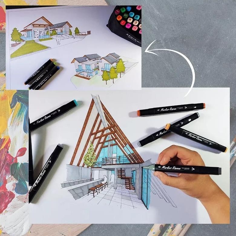 

Hot 120Warna Aimilo Spidol Warna Warni 1 Set Sketch Marker 2 Tip Touch Markerwarna Stabilo Touch Murah