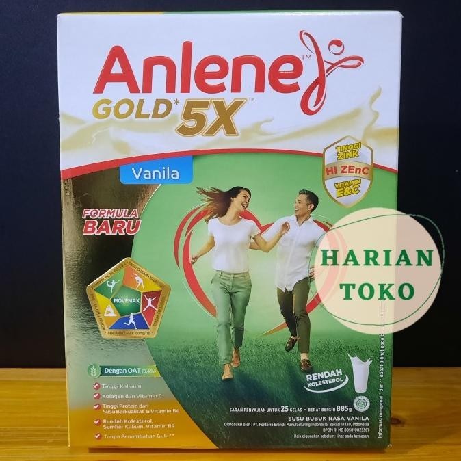 

Anlene Gold 5X Vanila 885 g Susu Bubuk Lansia