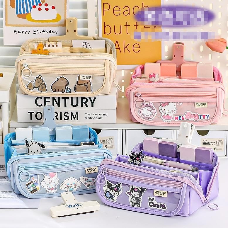 

Hemat Berkapasitas Besar Tempat Pensil Sanrio Tempat Pensil Baru Tahan Air Lucu Pena Tas Kuromi Cinnamoroll Penyimpanan Alat Tulis Hemat