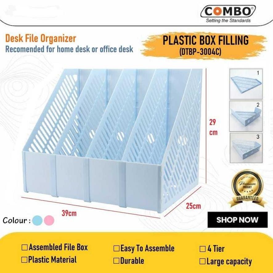 

ORIGINAL Plastic Box Filling 4 Tier / Box File Plastik / Dokumen Box Rakit 3004 Oh34