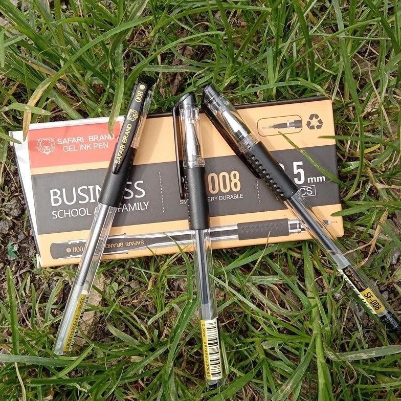 

df-8 [1 Pack] Ballpoint / bolpen/ pulpen gel SAFARI SF-008 Black Berkualitas