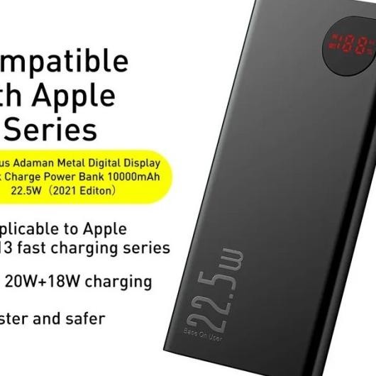 Baseus Adaman Metal Digital Display Qc Power Bank 10000Mah 22.5W Ppad