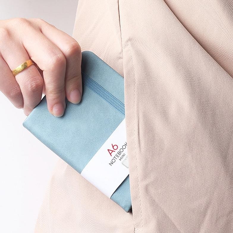 

NLD-1419 [READY] Aimilo Notebook A6/A5 Pocket Buku Diary Kecil Pertemuan Scrapbook Mini 96 Lembar Terlaris