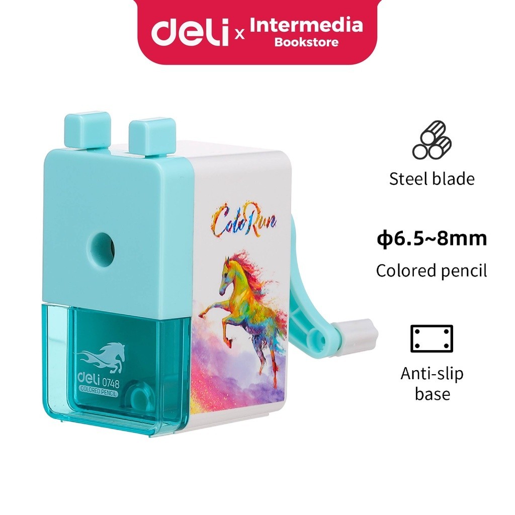

Deli Colored Pencil E0748 Rotary Sharpener / Rautan putar khusus pensil