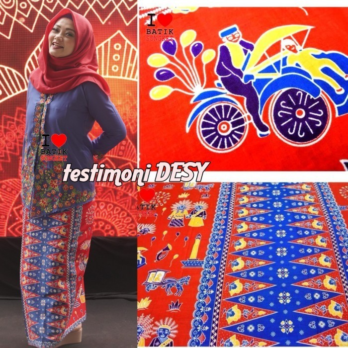 Sarung Ondel Betawi Motif 4 Tumpal Pucuk Rebung Kain Batik Jakarta