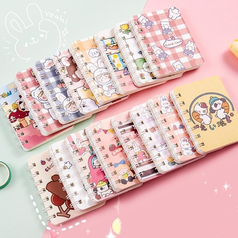 

rg-4 NOTEBOOK RING MOTIF / BUKU A7 CATATAN RING / BUKU TULIS RING BERBAGAI MACAM MOTIF LUCU ATK Hemat