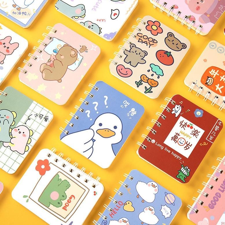 

He13 Buku Catatan A7 Buku Tulis Kertas Mini Notebook Ring Motif Hemat