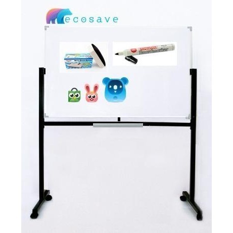 

Whiteboard Standing Magnetic 90x160 EcoSave Papan Tulis Ori + Ongkir