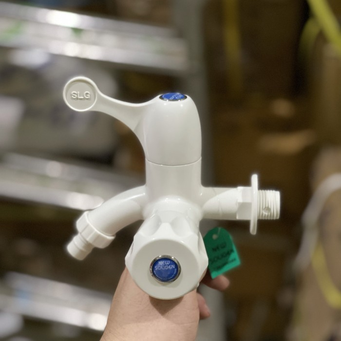 Kran Air Cabang 2 Plastik Soligen 2 in 1 Kran Shower