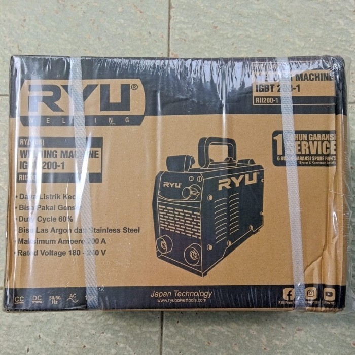 Mesin Travo Las 1800 Watt RYU/Welding Inverter rii200-1 RYU Trafo Las