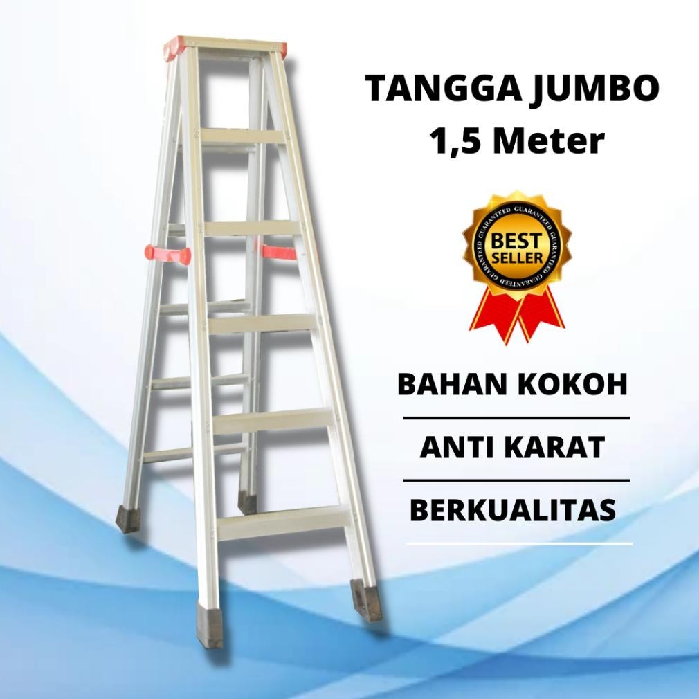 TANGGA LIPAT ALUMINIUM 1,5M/TANGGA MURAH/TANGGA LIPAT Aluminium Original terbaik Tangga Lipat 1,5 Me