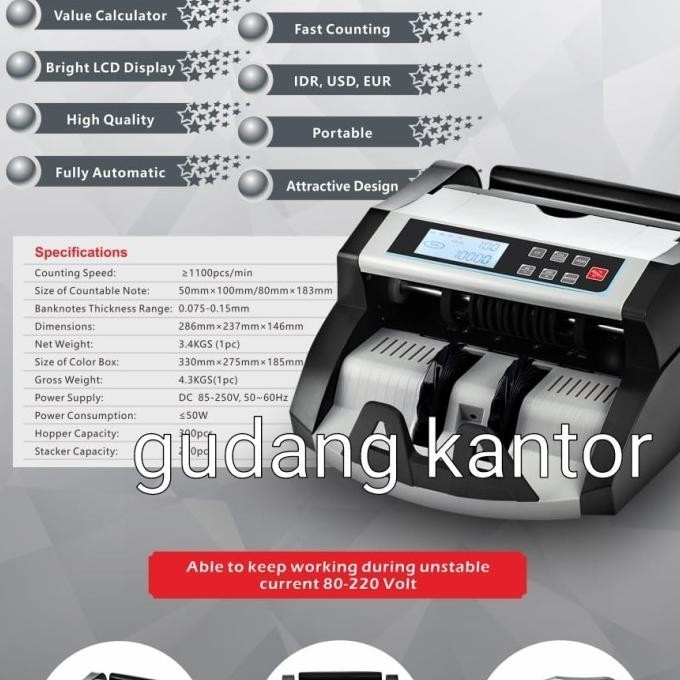 MESIN HITUNG UANG iNOTE BC-50 VM Display LCD / Money Counter 50VM