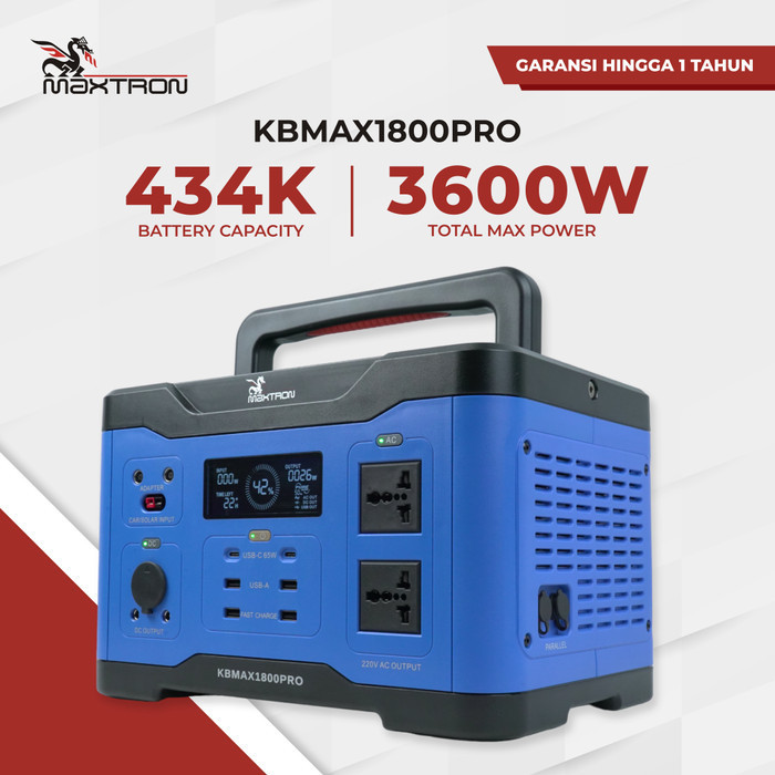 Terlaris Portable Power Station 3600W Maxtron Kbmax1800Pro