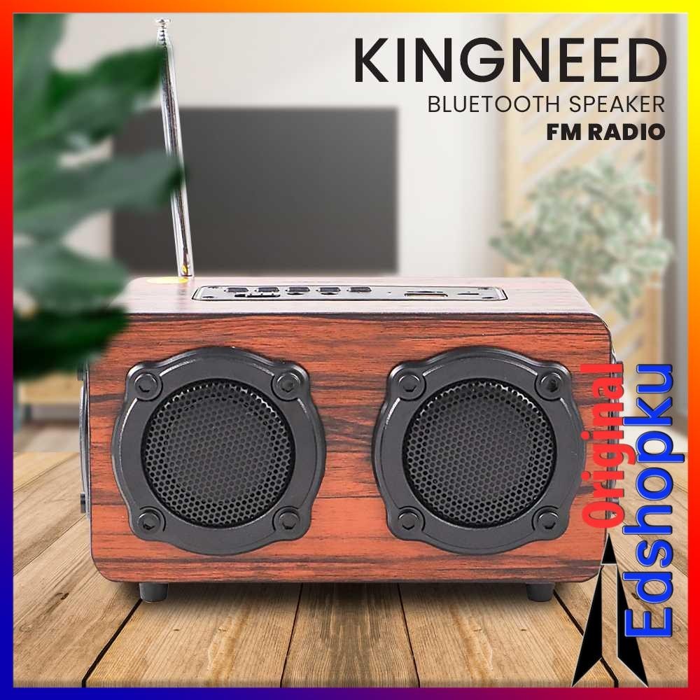 Audio Speaker Bluetooth USb Flashdisk AUX FM Radio Wood Model