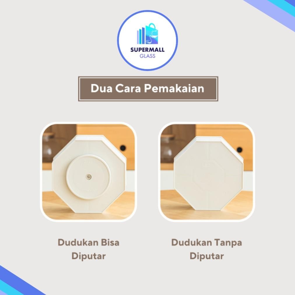 

SPECIAL Supermall Glass COD Tempat Penyimpanan Serbaguna | Box Alat Tulis & Makeup Putar | Rotating Stationery | 5 Sekat Multifungsi Aesthetic Re27