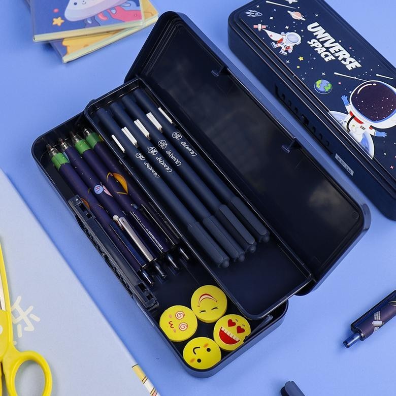 

TERLARIS Kotak Pensil 2 Tingkat Anak-Anak dengan Sandi / Password Model Terbaru -33