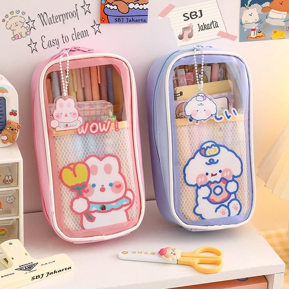 

SPECIAL Tempat pensil anak perempuan cewek Pencil case besar waterproof Kawaii Kotak Pensil Japanese design g-24