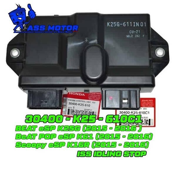 Ready Ecu Beat Esp Pop Scoopy Esp 2015-2016 Iss Idling Stop Ecu K25 611