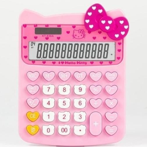 

TERLARIS kalkulator HELLO KITTY pink 12digit KT838 calculator hellokitty nt-137