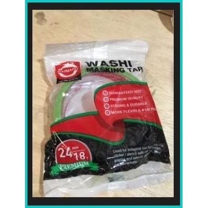 

Lakban Kertas/Washi/Masking Tape 24mm x 18Yd - Hijau 8JVLZ4 suku cadan