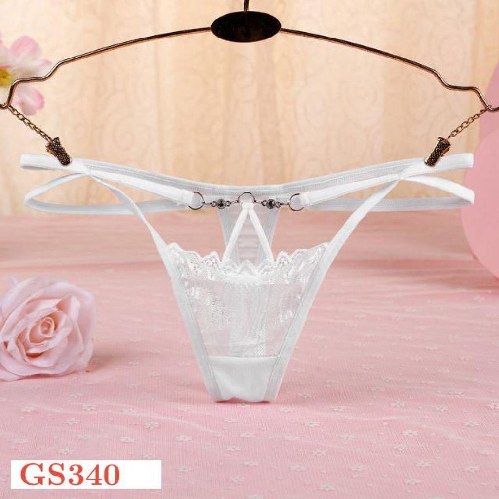 GS340 Celana Dalam Wanita Sexy G-String Tali 2 Putih