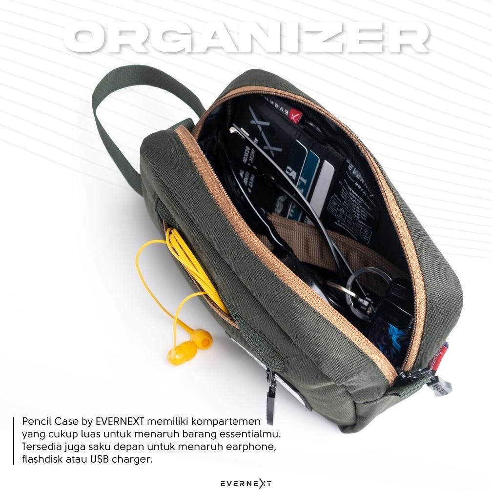 

BISA COD Evernext - Pencil Case Tempat Pensil Sekolah Kantor Kuliah Traveling Organizer vb-8