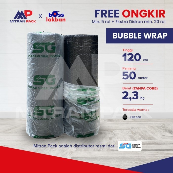 

SALE Bubble Wrap Hitam SG SIAP SOBEK 120 cm x 50 meter Ekonomis