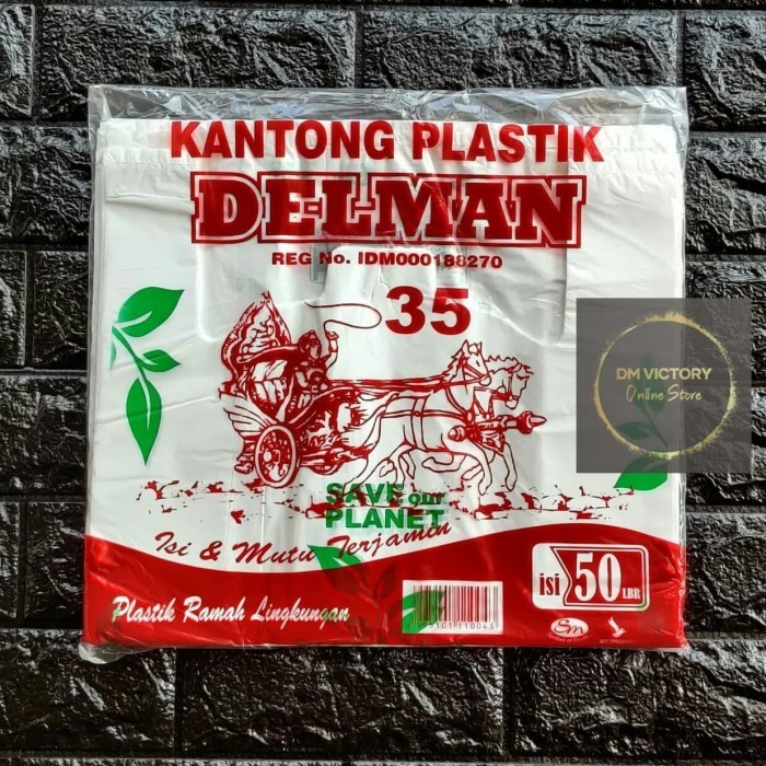 

HRG DISKON Kantong Plastik / Kresek Ramah Lingkungan DELMAN Uk 35