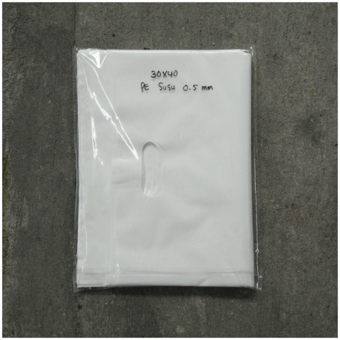 

BRG BARU kantong plastik 30x40 PE susu 0.5mm pond oval tebal